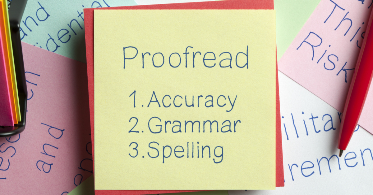 proofread of paper